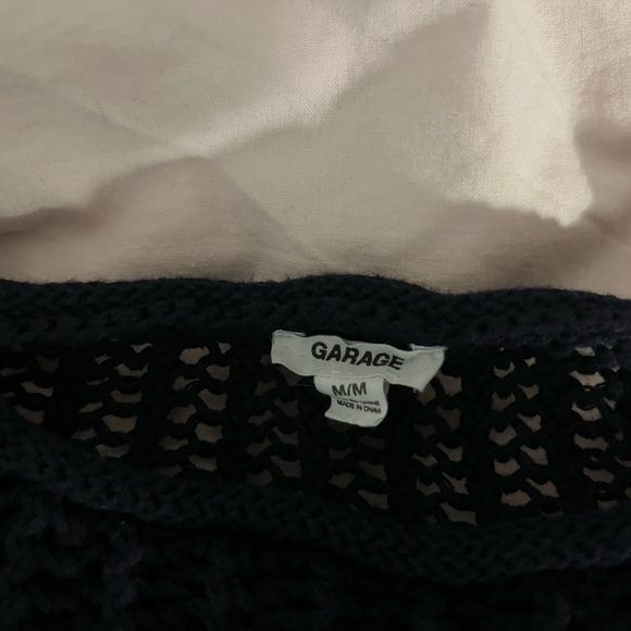 Garage Navy Mesh Knit Top - Picture 3 of 3